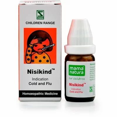 Nisikind For Cold And Flu In Children 10gm Best Homeopathic Medicine Lowers Mild To High Temperature Cough Short Breath Hoarseness Body Pains Schwabe