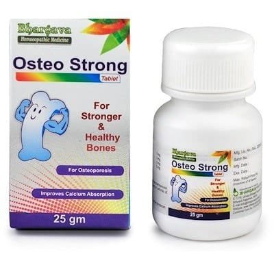 OsteoStrong 25gm Best Homeopathic Tablets For Stronger Healthy Bones Osteoporosis Improves Calcium Absorption Bhargava