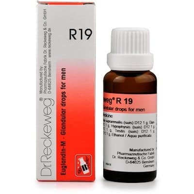 R19 Euglandin M Glandular Drops 22ml Homeopathic Medicine For Endocrine Dysfunctions In Men Obesity Due To Pituitary Dysfunction Myxoedema Dr. Reckeweg