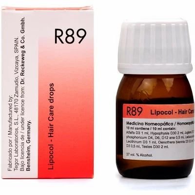 R89 Lipocol Hair Care Drops 30ml Best Homeopathic Medicine Helps To Control Hair Loss Graying Of Hair Thin Hair Alopecia Dr. Reckeweg