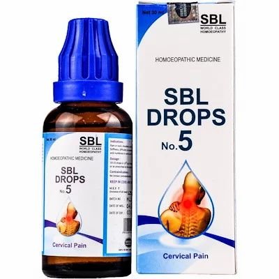 SBL No.5 Cervical Pain Drops 30ml Best Homeopathic Medicine For Relieves Pain Stiff Neck Shoulders Upper Back Nausea Vertigo
