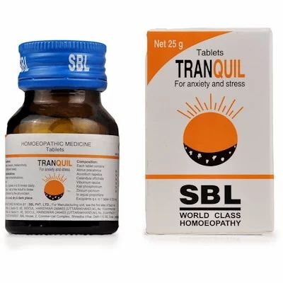 Tranquil Tablets SBL 25gm Best Homeopathic Medicine For Anxiety Tension Depression Insomnia